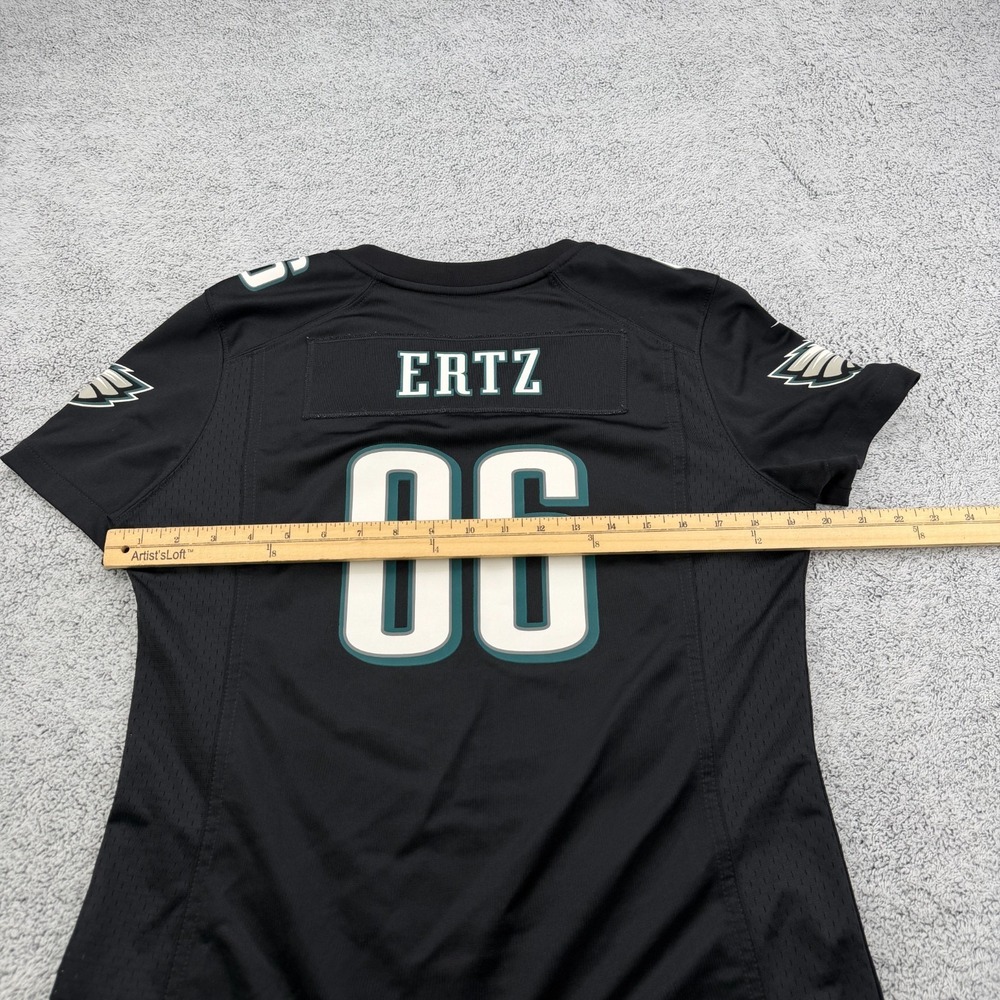 Philadelphia Eagles Superbowl Jersey Womens Medium Black Football Zach Ertz Nike - Picture 11 of 13